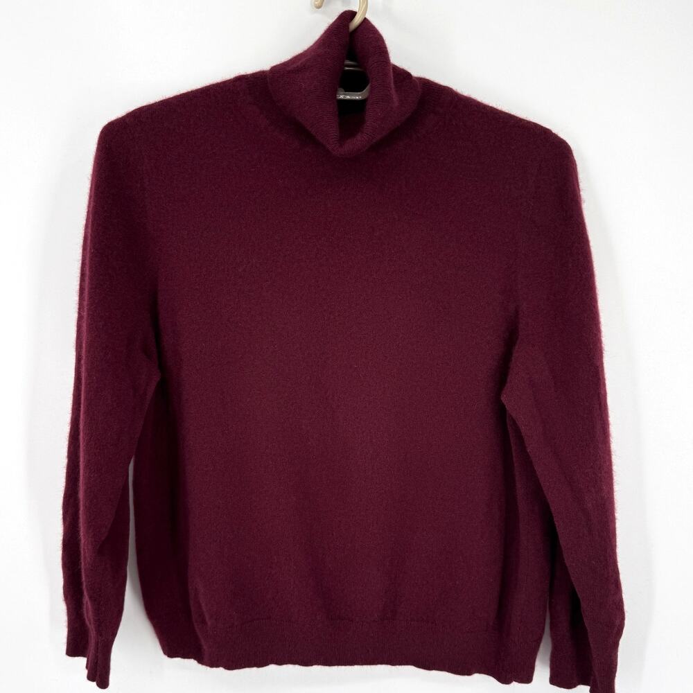 Nouveaux Anthropologie 100% Cashmere Turtleneck Sweater Burgundy Size 2X